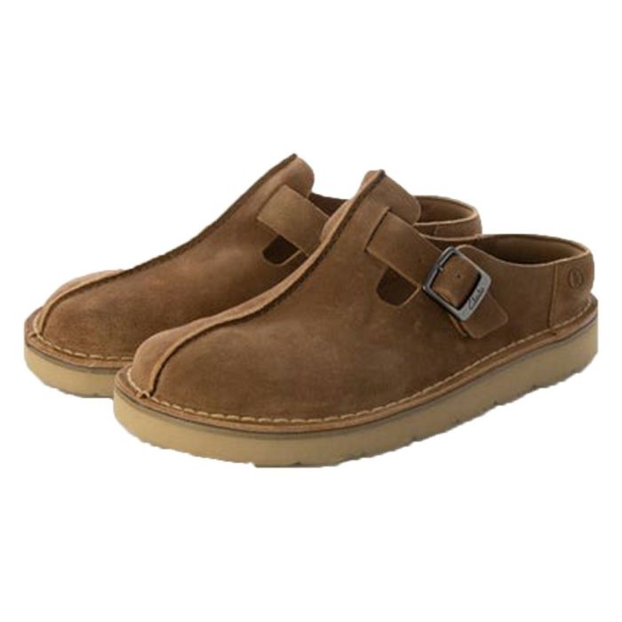 クラークス レザーサンダル メンズ 26180879 26180881 ソルスブリーミュール シューズ CLARKS スエード 黒 ブラック ブラウン 普段履き