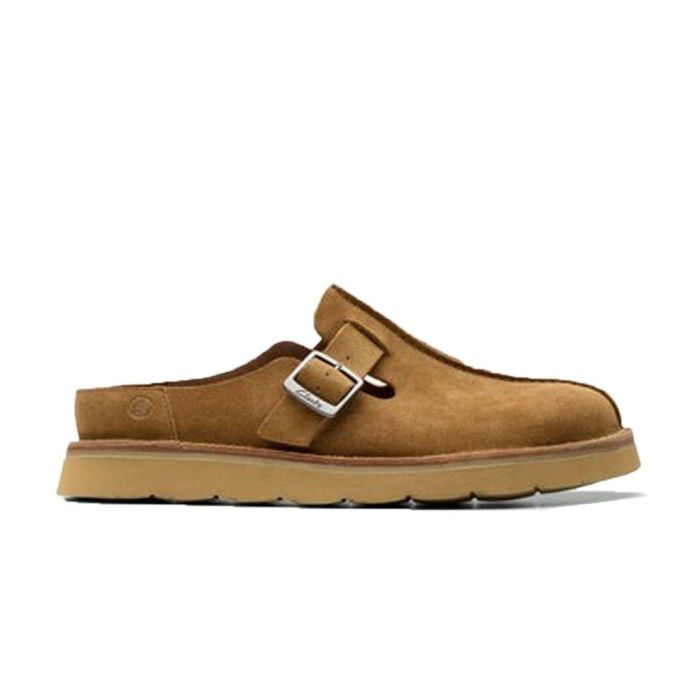 クラークス レザーサンダル メンズ 26180879 26180881 ソルスブリーミュール シューズ CLARKS スエード 黒 ブラック ブラウン 普段履き