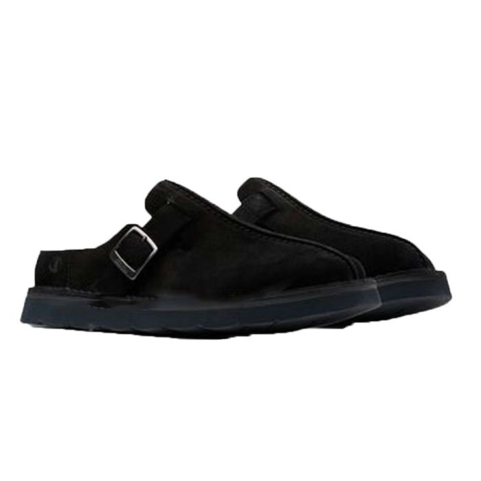 クラークス レザーサンダル メンズ 26180879 26180881 ソルスブリーミュール シューズ CLARKS スエード 黒 ブラック ブラウン 普段履き