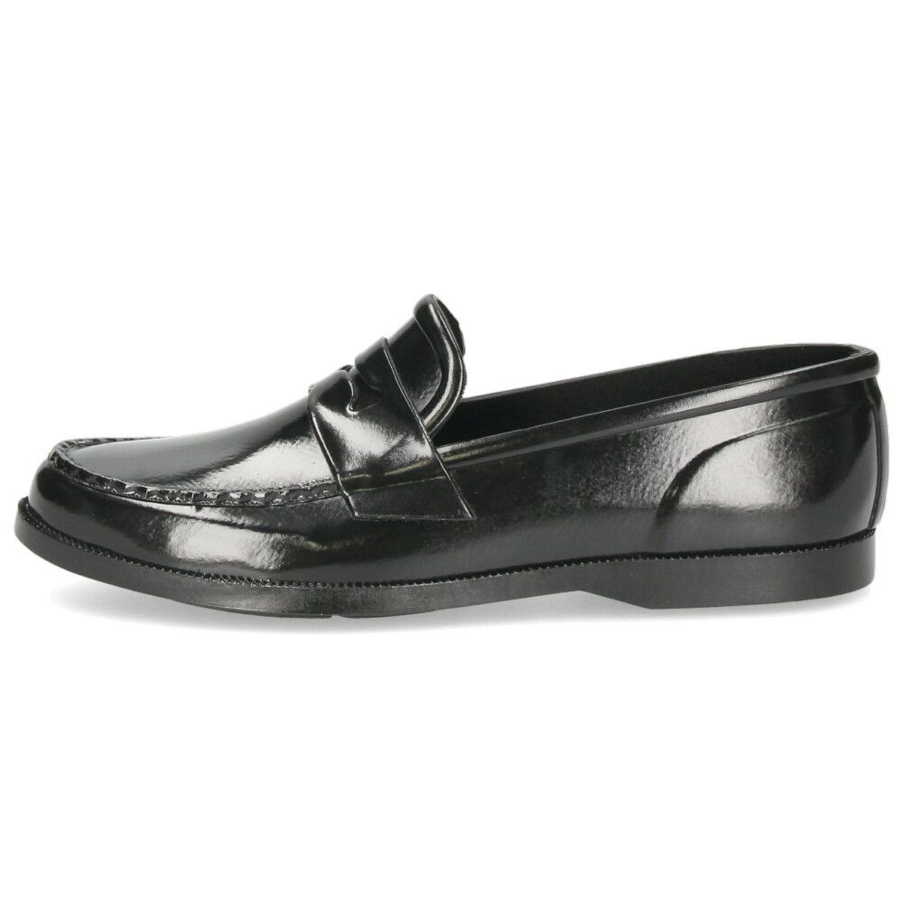 ハルタ ローファー レディース レインシューズ 雨の日 靴 おしゃれ 通勤 通学 学生 コインローファー 防水 ラバー ブラック ホワイト CK100 HARUTA　