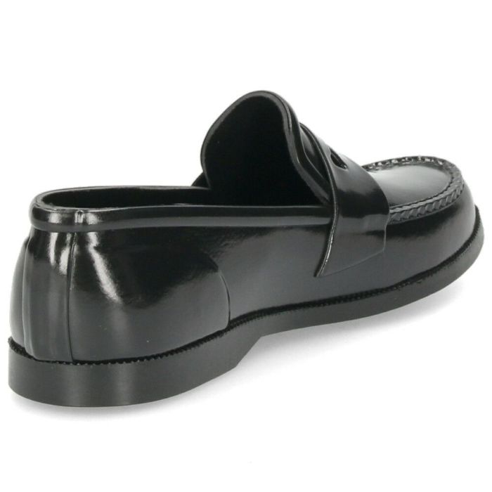 ハルタ ローファー レディース レインシューズ 雨の日 靴 おしゃれ 通勤 通学 学生 コインローファー 防水 ラバー ブラック ホワイト CK100 HARUTA　