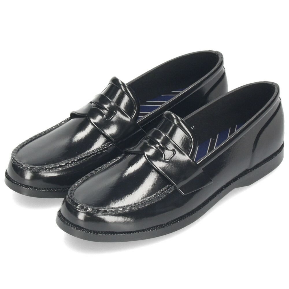 ハルタ ローファー レディース レインシューズ 雨の日 靴 おしゃれ 通勤 通学 学生 コインローファー 防水 ラバー ブラック ホワイト CK100 HARUTA　