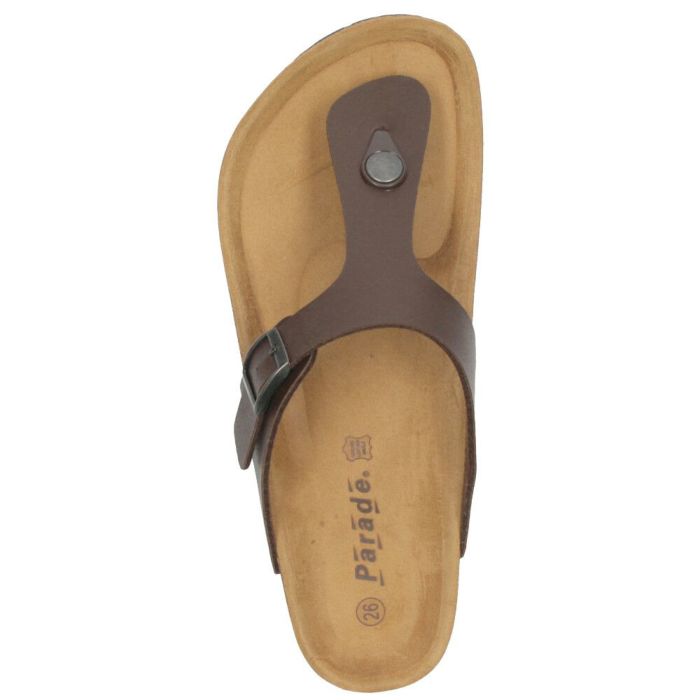 メンズ サンダル カジュアル トングサンダル おしゃれ シンプル 定番 フットベッド コンフォート ブラック ブラウン 黒 茶色 2215 パレード Parade