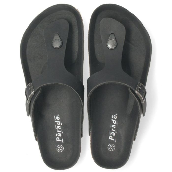 メンズ サンダル カジュアル トングサンダル おしゃれ シンプル 定番 フットベッド コンフォート ブラック ブラウン 黒 茶色 2215 パレード Parade