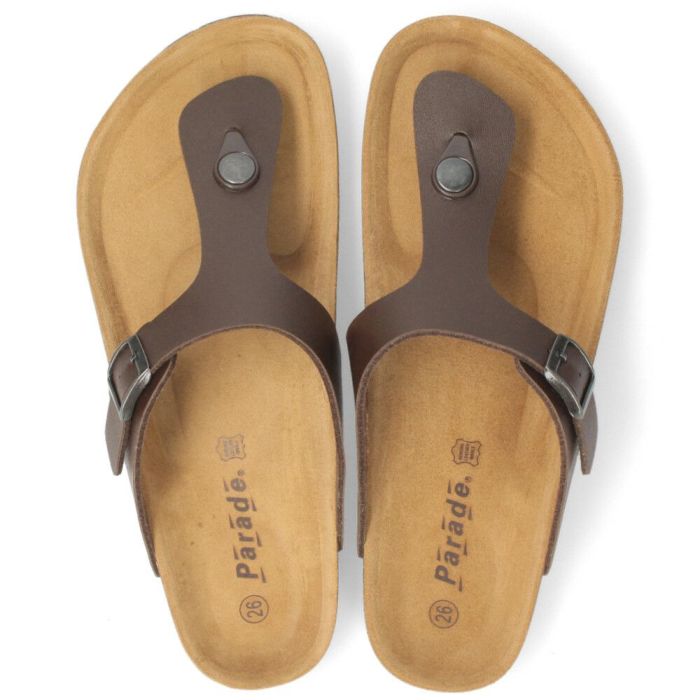 メンズ サンダル カジュアル トングサンダル おしゃれ シンプル 定番 フットベッド コンフォート ブラック ブラウン 黒 茶色 2215 パレード Parade