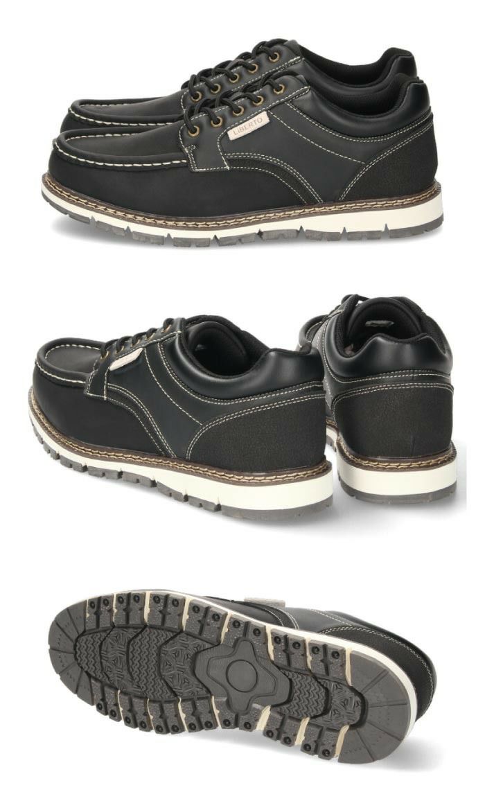 ブーツ スニーカー メンズ 防水 LiBERTO EDWIN リベルト エドウィン L60654 カジュアル 防滑 滑りにくい ブラック ダークブラウン 通勤 通学 靴 シューズ