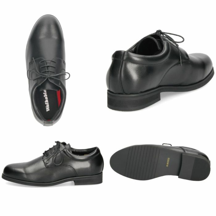 ビジネスシューズ 幅広 6E ウォーカブル メンズ 革靴 紳士靴 WALKABLE 2091 2092 2093 大きいサイズ 通勤 リクルート プレーントゥ ラウンドトゥ ストレートチップ ローファー ブラック 外羽根