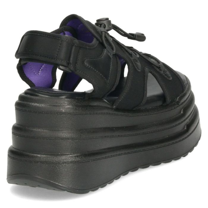 ヨースケ 厚底サンダル レディース ブラック 黒 スポーツサンダル ベルクロ スポサン YOSUKE 2710021