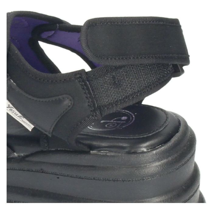 ヨースケ 厚底サンダル レディース ブラック 黒 スポーツサンダル ベルクロ スポサン YOSUKE 2710021