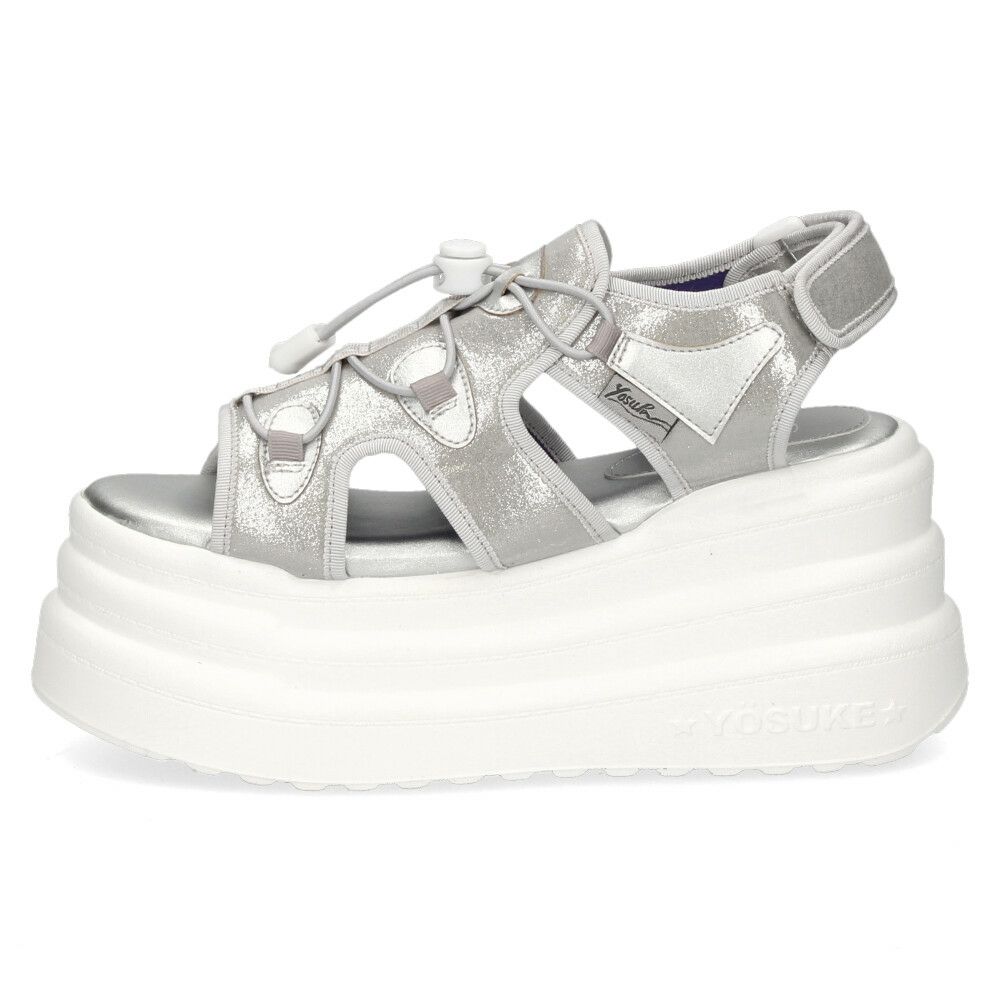 ヨースケ 厚底サンダル レディース ブラック 黒 スポーツサンダル ベルクロ スポサン YOSUKE 2710021