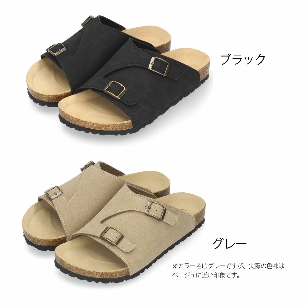 サンダル レディース ぺたんこ おしゃれ 黒 コンフォートサンダル カジュアル 疲れない つっかけ ブラック グレー 148 パレード Parade