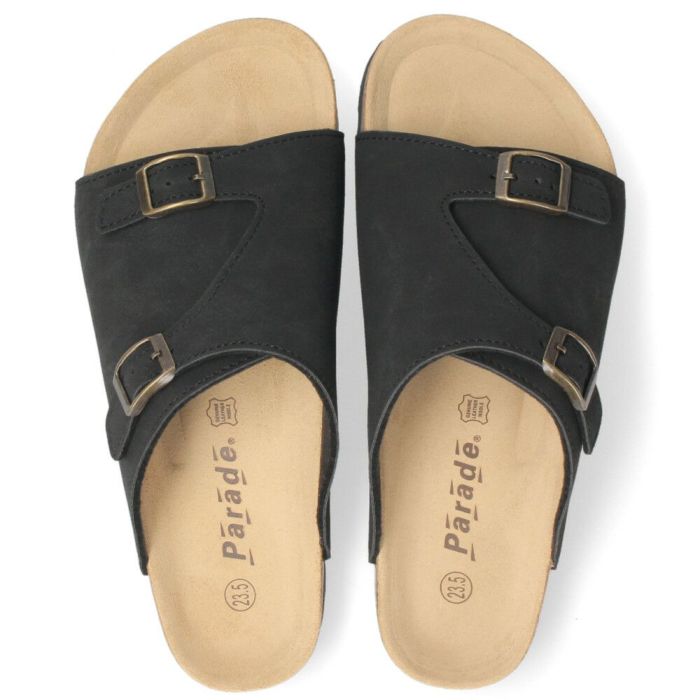 サンダル レディース ぺたんこ おしゃれ 黒 コンフォートサンダル カジュアル 疲れない つっかけ ブラック グレー 148 パレード Parade