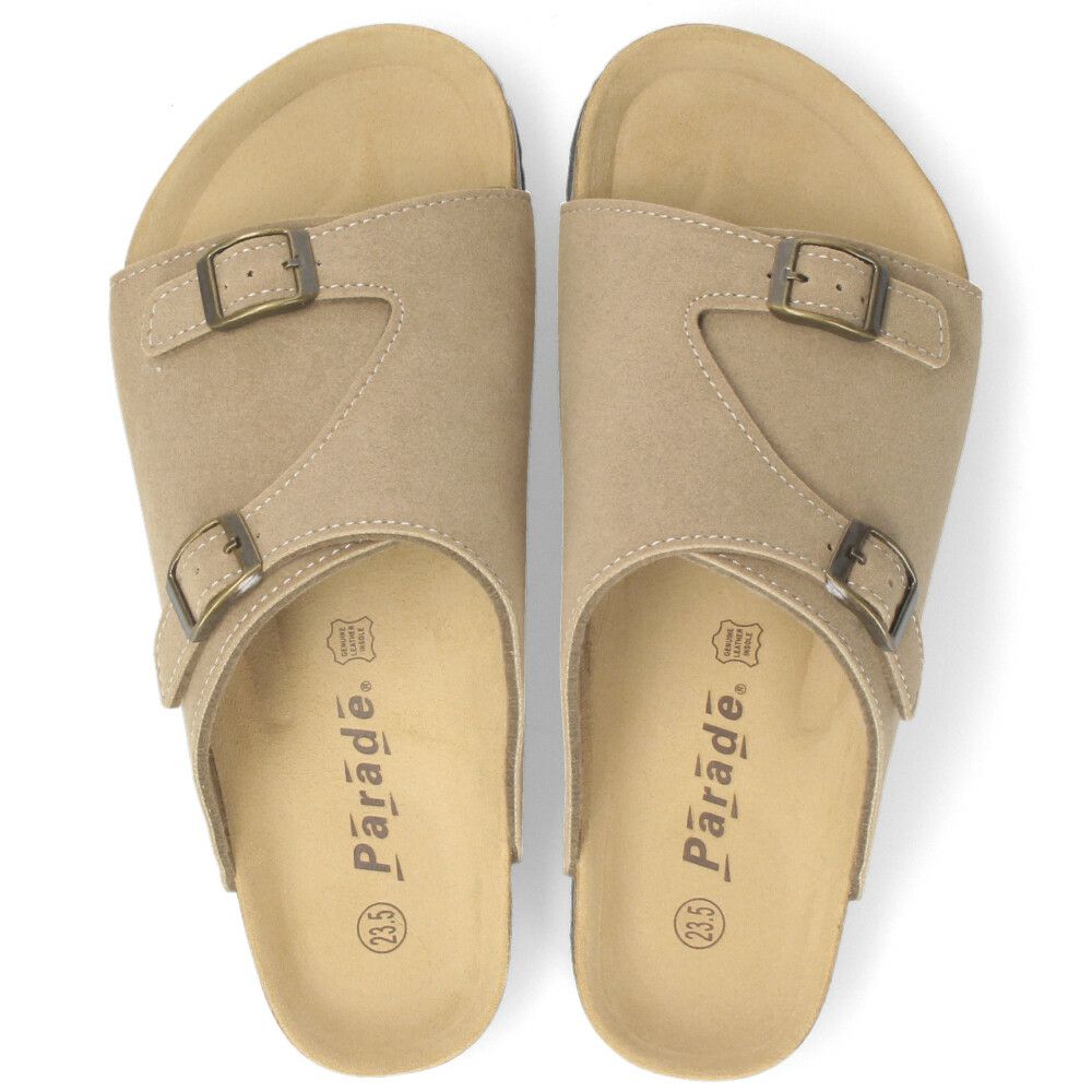 サンダル レディース ぺたんこ おしゃれ 黒 コンフォートサンダル カジュアル 疲れない つっかけ ブラック グレー 148 パレード Parade