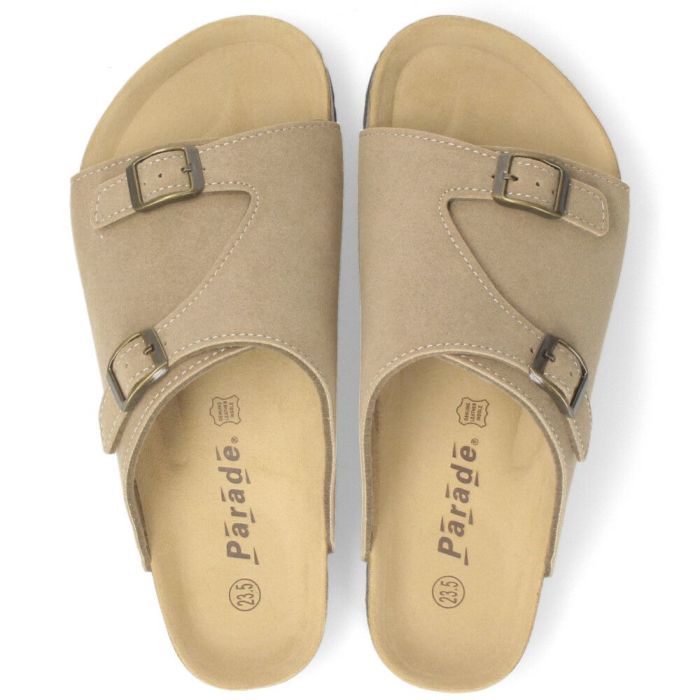 サンダル レディース ぺたんこ おしゃれ 黒 コンフォートサンダル カジュアル 疲れない つっかけ ブラック グレー 148 パレード Parade