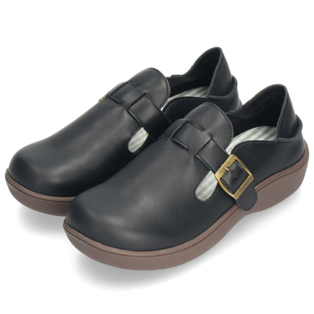 カジュアルシューズ コンフォートシューズ レディース 靴 2WAY 3E 防滑 ふわふわインソール 軽量 柔らか 屈曲 ブラック ブラウン パレード Parade 51302