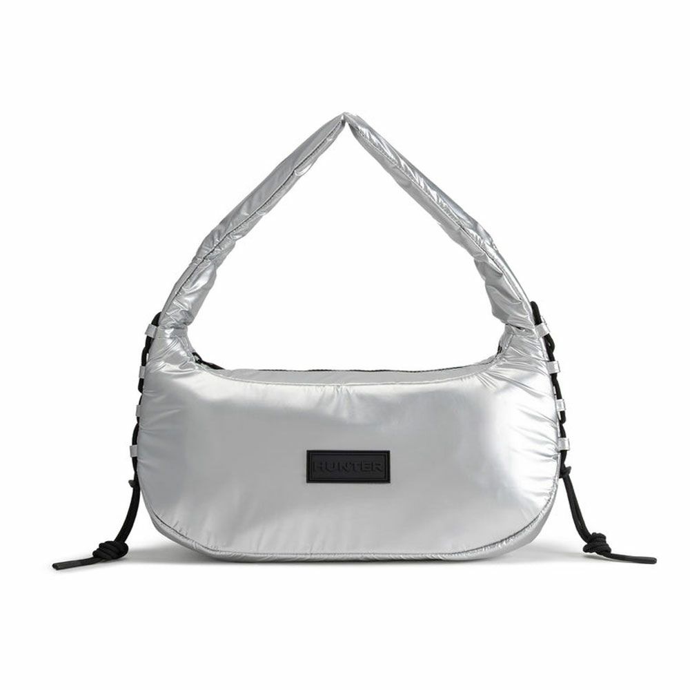 ハンター バッグ レディース メンズ トラベル ホーボー シリング HUNTER 3932 軽量 耐久性 黒 ブラック シルバー シンプル カジュアル