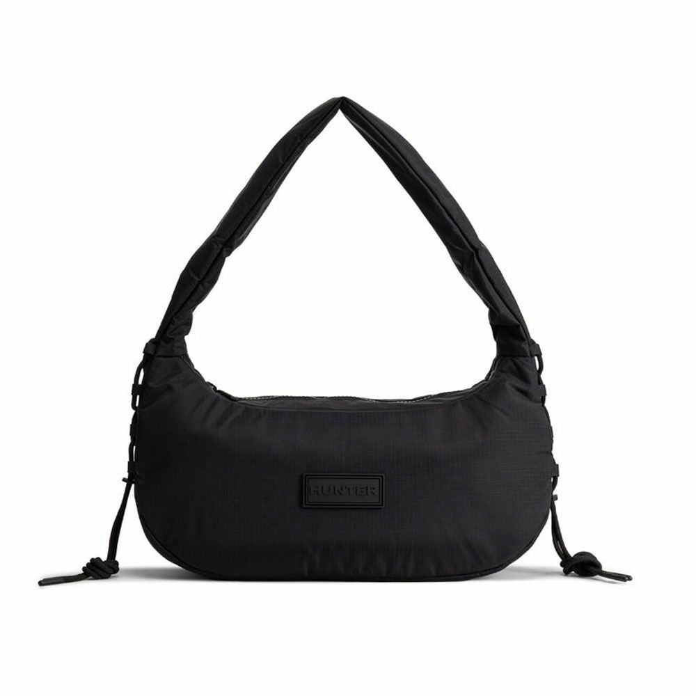 ハンター バッグ レディース メンズ トラベル ホーボー シリング HUNTER 3932 軽量 耐久性 黒 ブラック シルバー シンプル カジュアル