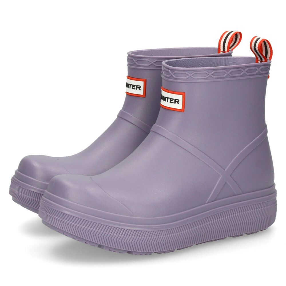 ハンター レインブーツ レディース メンズ ショートブーツ 黒 ユニセックス プレイ モールデット ブーツ UFS7105PVC ブラック 防水 HUNTER