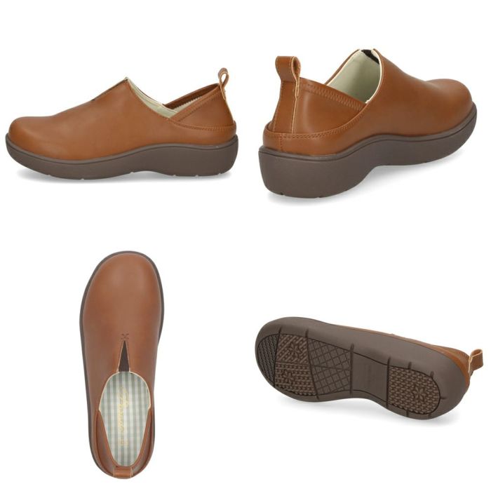 スリッポン レディース シューズ かかとが踏める 2WAY 防滑 靴 幅広 3E ブラック 黒 アイボリー ブラウン Parade パレード 51303