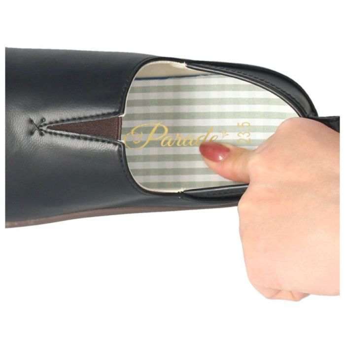 スリッポン レディース シューズ かかとが踏める 2WAY 防滑 靴 幅広 3E ブラック 黒 アイボリー ブラウン Parade パレード 51303