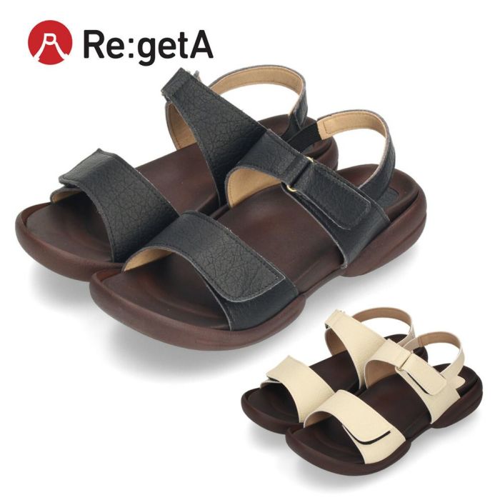 リゲッタ R279 バックベルト付きグミサンダル レディース サンダル Re:getA カジュアル コンフォート 履きやすい 歩きやすい 痛くない バックベルト 日本製