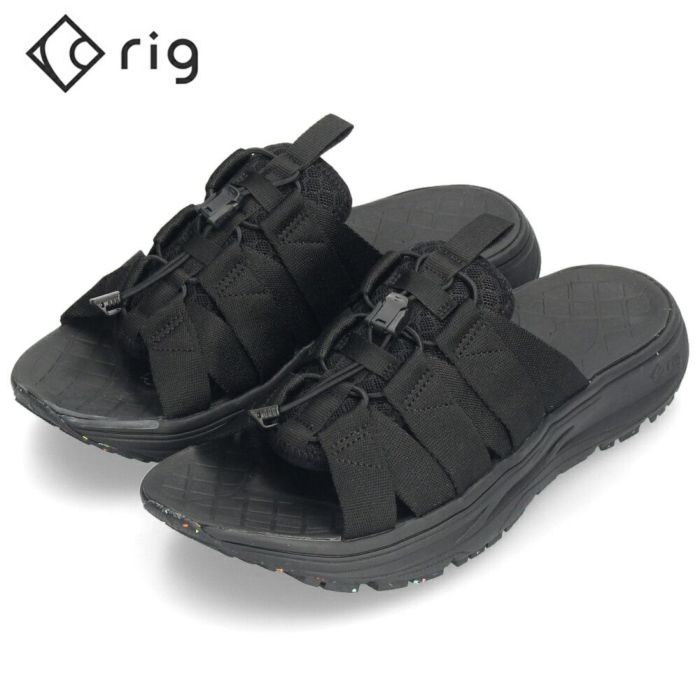 リグ リカバリーサンダル メンズ サンダル ブラック 黒 リカバリー シューズ コンフォート アウトドア rig footwear Wadu ワドゥ RG0027