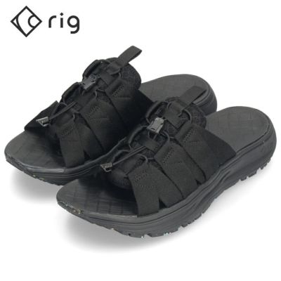 新品未使用rig リカバリーサンダル Lサイズ ブラック rig footwearリカバリーサンダル