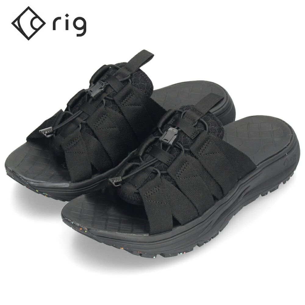 リグ リカバリーサンダル メンズ サンダル ブラック 黒 リカバリー シューズ コンフォート アウトドア rig footwear Wadu ワドゥ RG0027