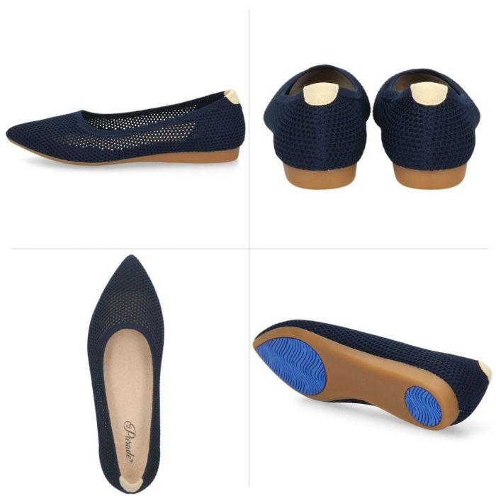 パンプス ローヒール おしゃれ メッシュ フラットパンプス 黒 ブラック ネイビー ベージュ ピンク レディース 靴 履きやすい 軽量 シューズ パレード P3 Parade