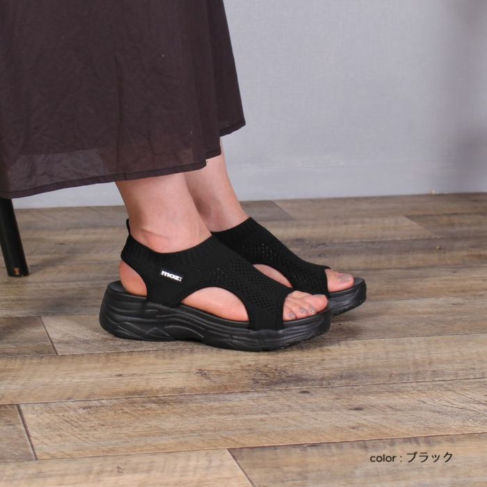 モズ サンダル レディース 厚底 51101 moz スポーツ カジュアル カバードサンダル 疲れにくい スポーティー スポサン メッシュ