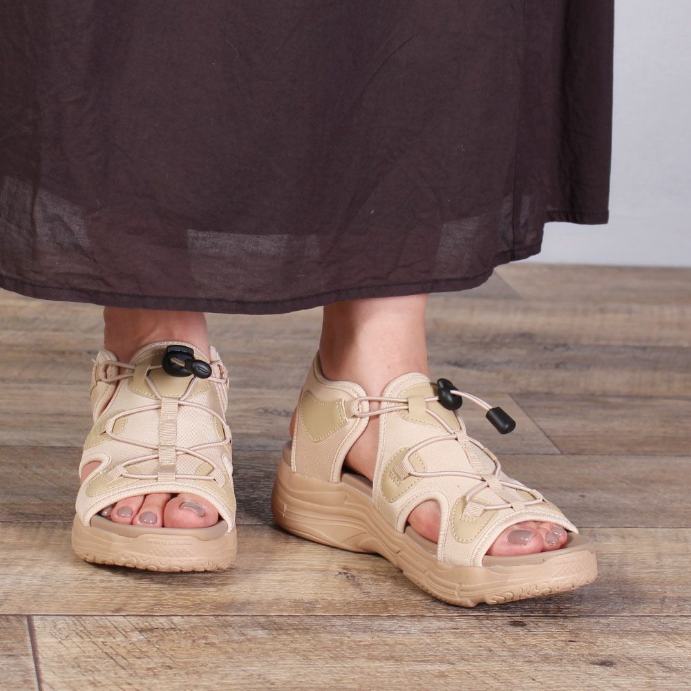 モズ サンダル レディース 厚底 51102 moz カジュアル スポーツ カバード コードサンダル ゴム紐 おしゃれ 疲れにくい スポサン