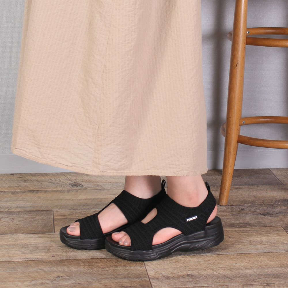 モズ サンダル レディース 厚底 51103 moz カジュアル カバードサンダル 疲れにくい スポーティー スポサン ワッフルニット 痛くなりにくい シンプル