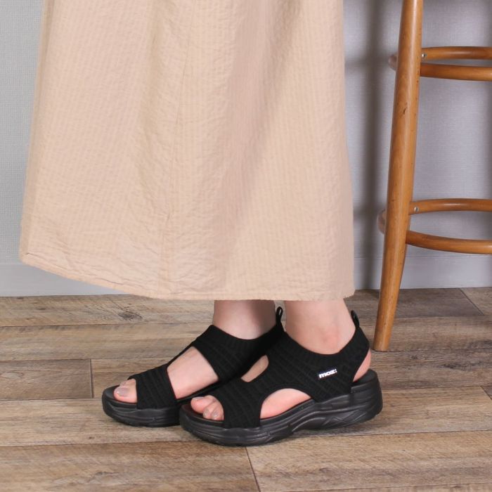 モズ サンダル レディース 厚底 51103 moz カジュアル カバードサンダル 疲れにくい スポーティー スポサン ワッフルニット 痛くなりにくい シンプル