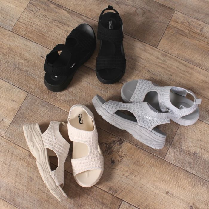 モズ サンダル レディース 厚底 51103 moz カジュアル カバードサンダル 疲れにくい スポーティー スポサン ワッフルニット 痛くなりにくい シンプル