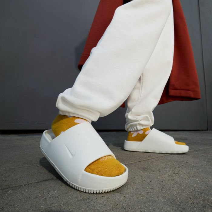 ナイキ サンダル レディース 厚底 白 スライドサンダル NIKE W CALM SLIDE カーム スライド DX4816-100 セイル スポーツサンダル ホワイト