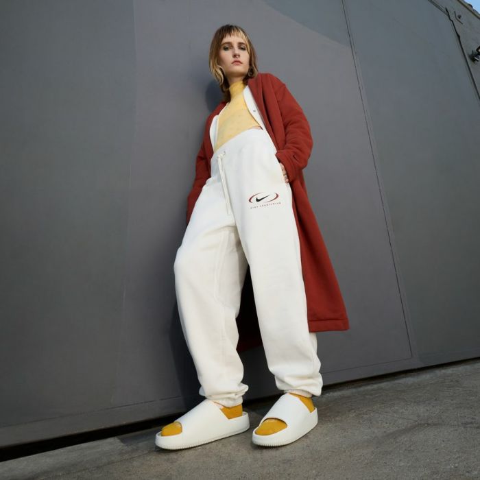 ナイキ サンダル レディース 厚底 白 スライドサンダル NIKE W CALM SLIDE カーム スライド DX4816-100 セイル スポーツサンダル ホワイト