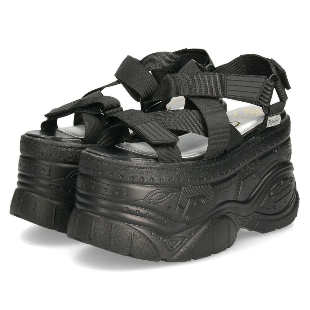 ヨースケ 厚底サンダル レディース ストラップ スポーツサンダル ブラック アイボリー 黒 白 ハイソール YOSUKE 2601178