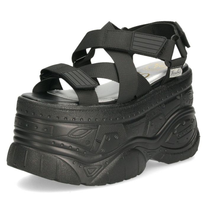 ヨースケ 厚底サンダル レディース ストラップ スポーツサンダル ブラック アイボリー 黒 白 ハイソール YOSUKE 2601178