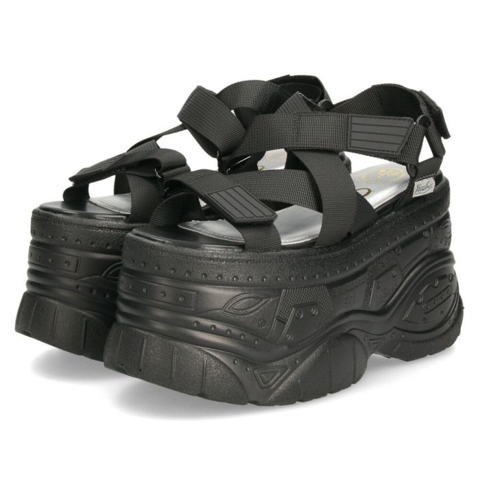 ヨースケ 厚底サンダル レディース ストラップ スポーツサンダル ブラック アイボリー 黒 白 ハイソール YOSUKE 2601178