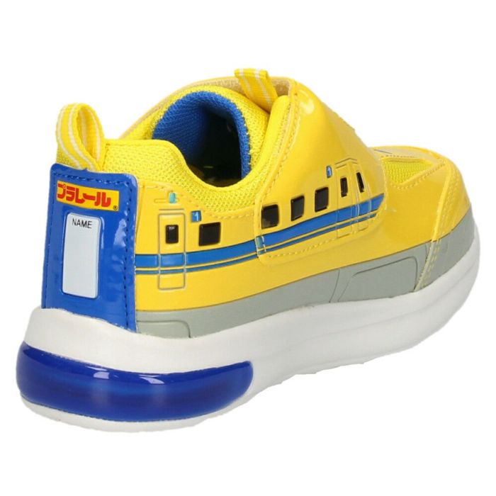 光る靴 プラレール スニーカー キッズ 新幹線 電車 ドクターイエロー はやぶさ 子供靴 ベルクロ 軽量 フラッシュシューズ PLARAIL 16312 16313 16314