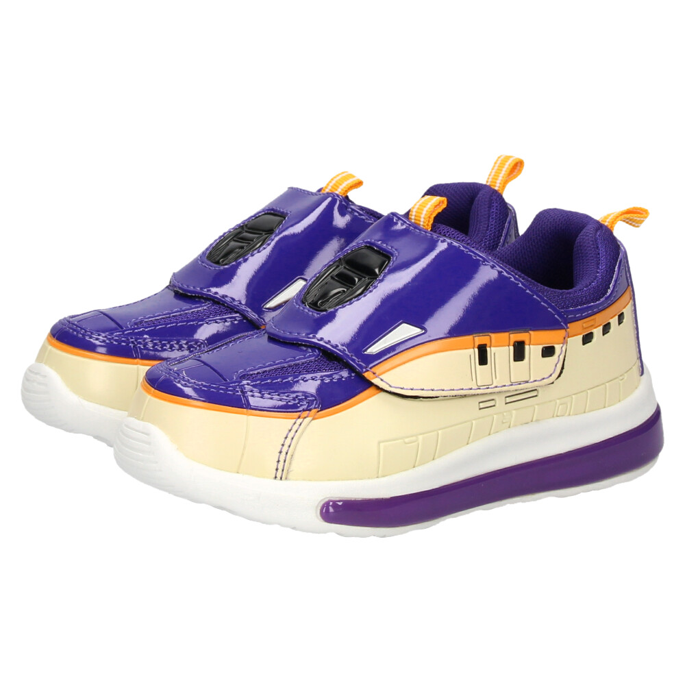 光る靴 プラレール スニーカー キッズ 新幹線 電車 ドクターイエロー はやぶさ 子供靴 ベルクロ 軽量 フラッシュシューズ PLARAIL 16312 16313 16314
