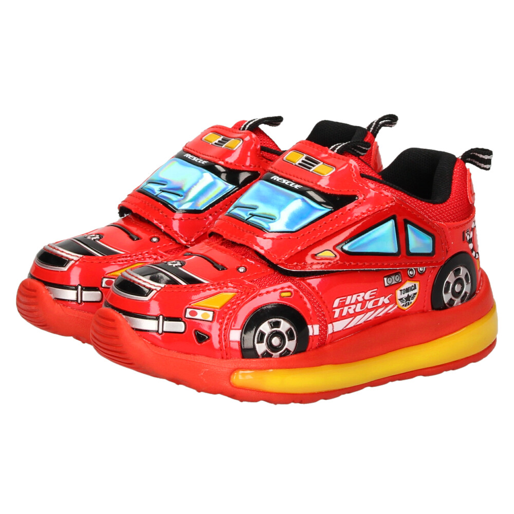 光る靴 プラレール スニーカー キッズ 新幹線 電車 ドクターイエロー はやぶさ 子供靴 ベルクロ 軽量 フラッシュシューズ PLARAIL 16312 16313 16314