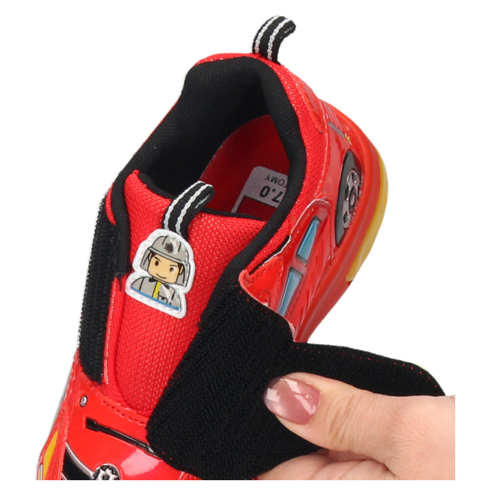 光る靴 プラレール スニーカー キッズ 新幹線 電車 ドクターイエロー はやぶさ 子供靴 ベルクロ 軽量 フラッシュシューズ PLARAIL 16312 16313 16314