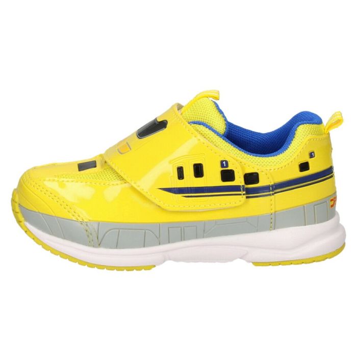 プラレール スニーカー キッズ シューズ 新幹線 電車 子供靴 ドクターイエロー はやぶさ かがやき こまち マジックテープ ベルクロ 軽量 PLARAIL 16211 16210 16257 16258 16097 16096 16077 16129