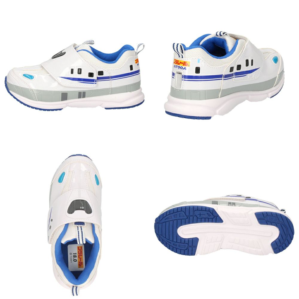 プラレール スニーカー キッズ シューズ 新幹線 電車 子供靴 ドクターイエロー はやぶさ かがやき こまち マジックテープ ベルクロ 軽量 PLARAIL 16211 16210 16257 16258 16097 16096 16077 16129