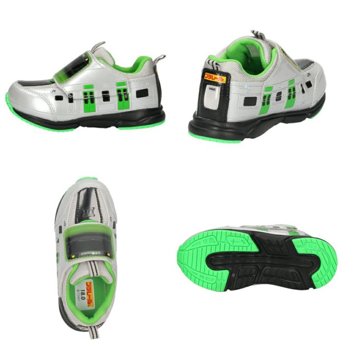 プラレール スニーカー キッズ シューズ 新幹線 電車 子供靴 ドクターイエロー はやぶさ かがやき こまち マジックテープ ベルクロ 軽量 PLARAIL 16211 16210 16257 16258 16097 16096 16077 16129