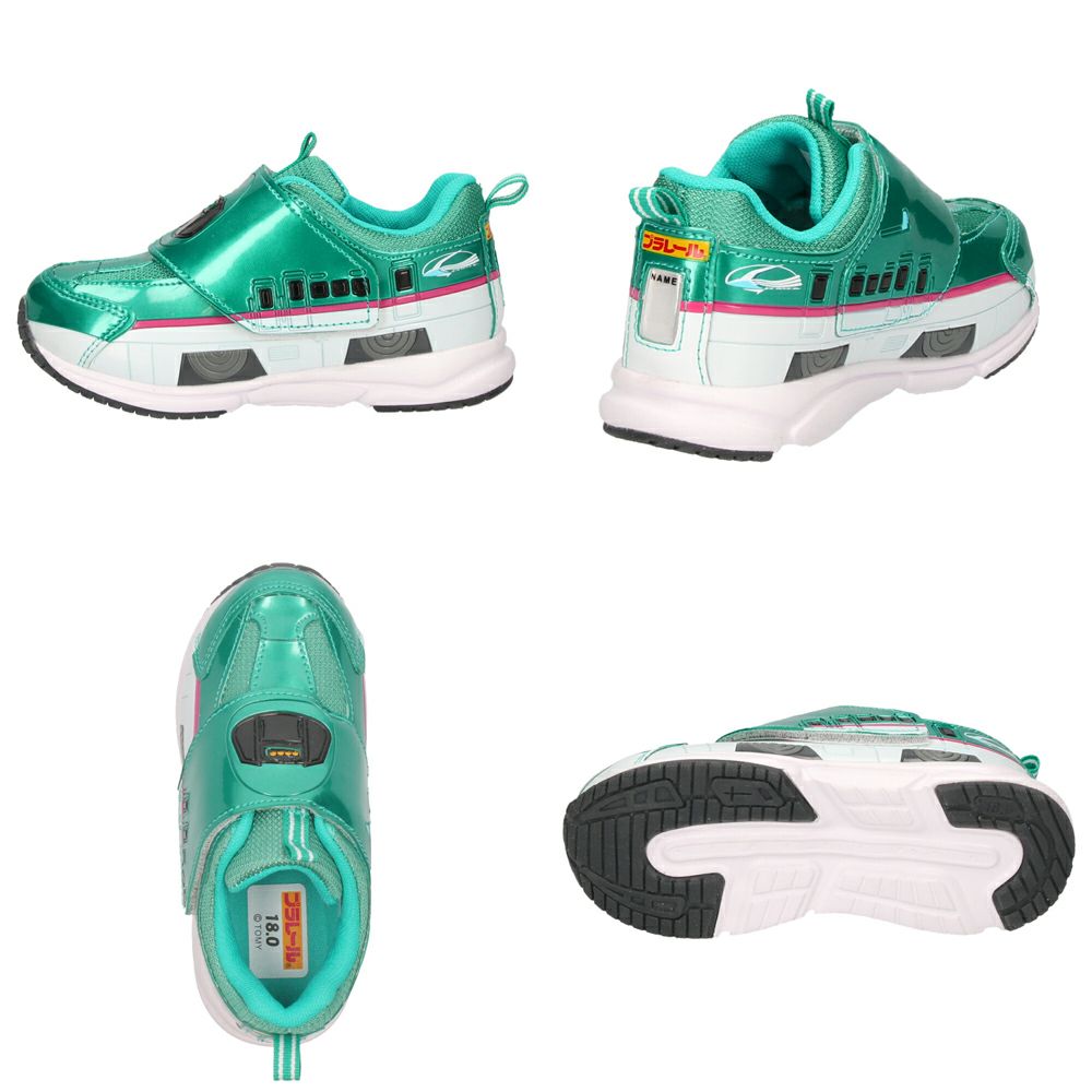 プラレール スニーカー キッズ シューズ 新幹線 電車 子供靴 ドクターイエロー はやぶさ かがやき こまち マジックテープ ベルクロ 軽量 PLARAIL 16211 16210 16257 16258 16097 16096 16077 16129