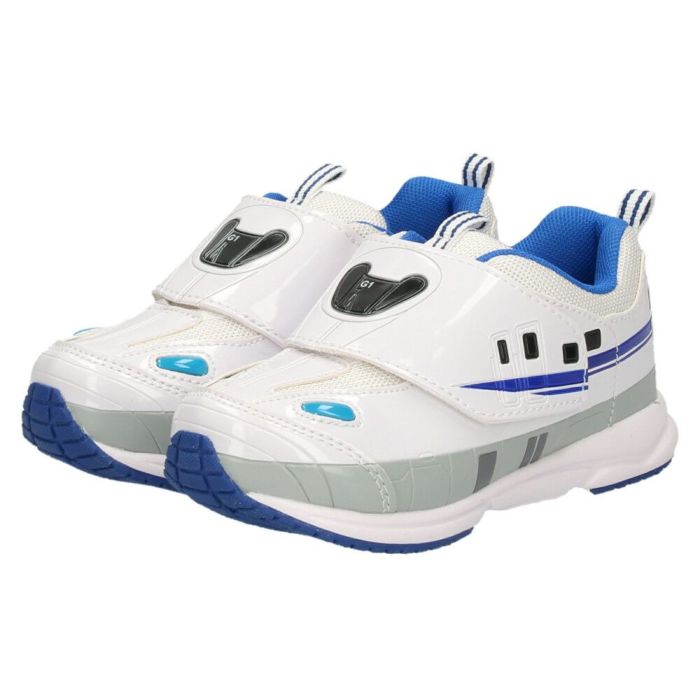 プラレール スニーカー キッズ シューズ 新幹線 電車 子供靴 ドクターイエロー はやぶさ かがやき こまち マジックテープ ベルクロ 軽量 PLARAIL 16211 16210 16257 16258 16097 16096 16077 16129