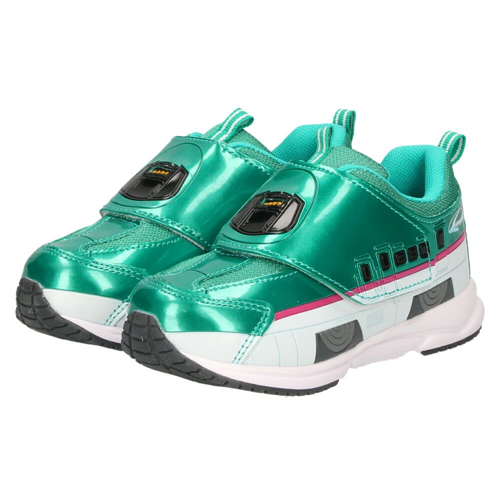 プラレール スニーカー キッズ シューズ 新幹線 電車 子供靴 ドクターイエロー はやぶさ かがやき こまち マジックテープ ベルクロ 軽量 PLARAIL 16211 16210 16257 16258 16097 16096 16077 16129