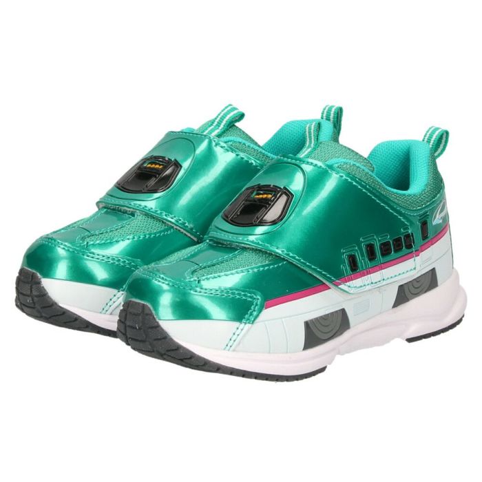 プラレール スニーカー キッズ シューズ 新幹線 電車 子供靴 ドクターイエロー はやぶさ かがやき こまち マジックテープ ベルクロ 軽量 PLARAIL 16211 16210 16257 16258 16097 16096 16077 16129